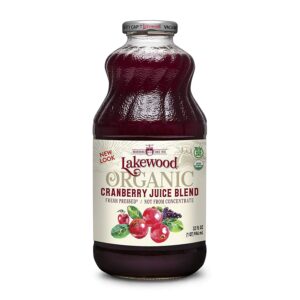 Lakewood Organic Cranberry Juice Blend, 32-Ounce Bottles (Pack of 6)